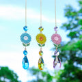 Rhinestone Sunflower Crystal Suncatcher - DippedShop Wholesale - #5219