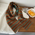 Fair Isle Knit Scarf - DippedShop Wholesale - #1171