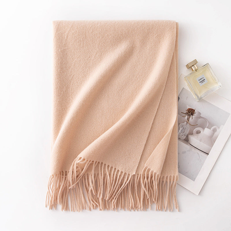 Minimalist Solid Color Wool Scarf 6W6NSW282