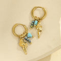 Starfish Shell Hoop Earrings - DippedShop Wholesale - #5715