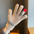 Cute Cartoon Thicken Plush Warm Knit Gloves 6W6GLO109