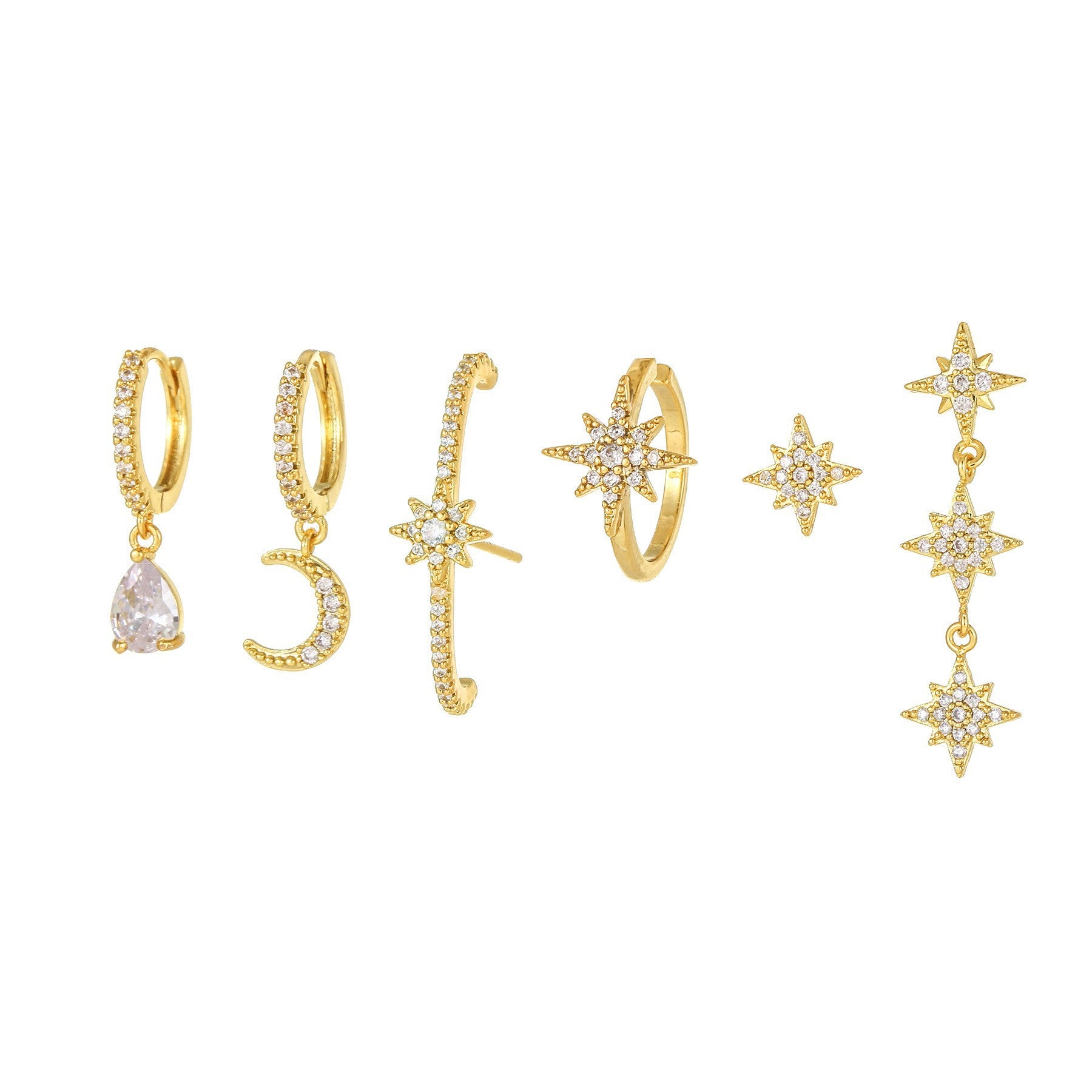 Stylish Gold Plated Moon Penda - DippedShop Wholesale - #1715