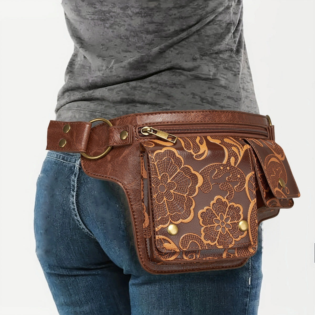Vintage Outdoor Adjustable Sports Waist Bag 6W10BBG2023
