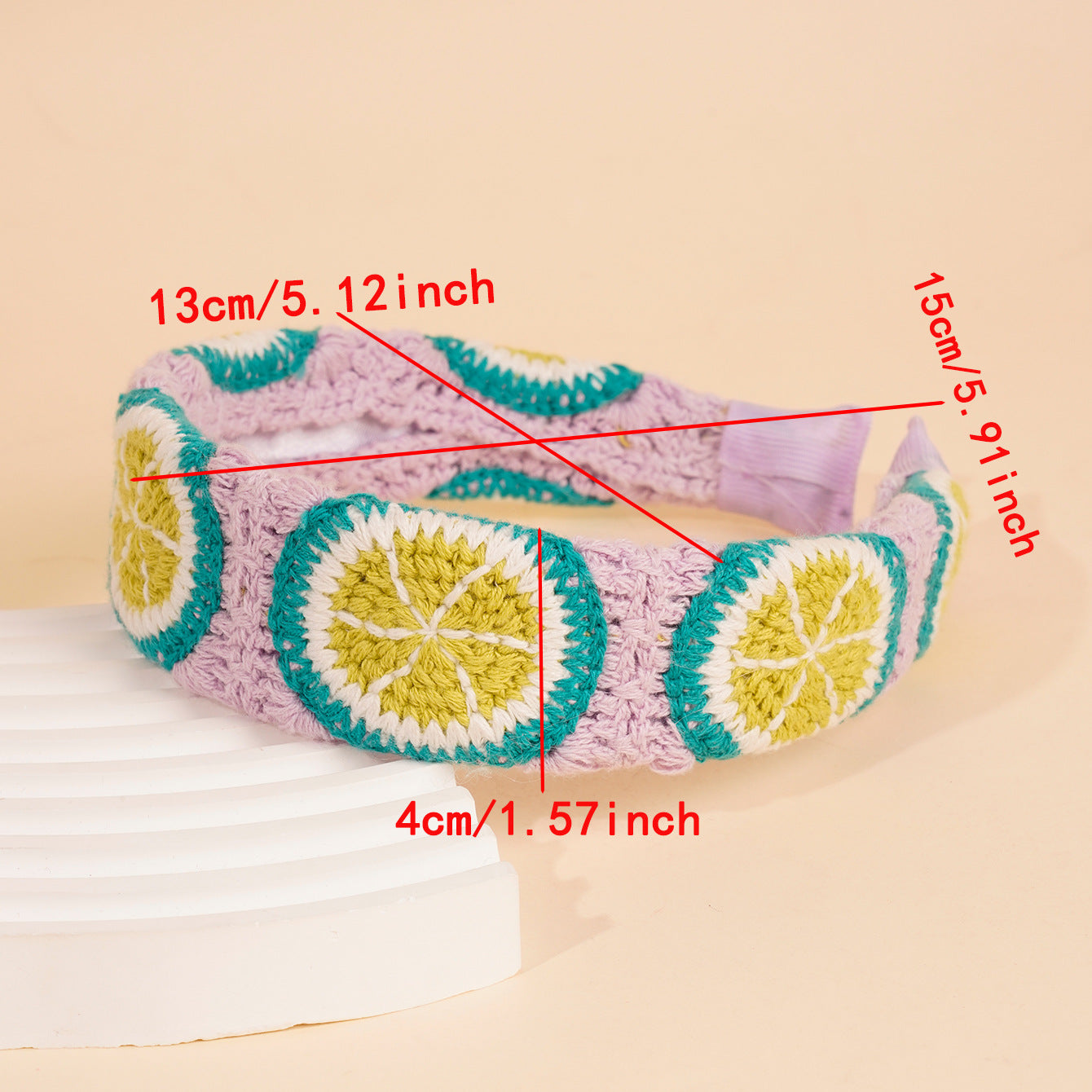 Knitted Floral Head Band - DippedShop Wholesale - #6563
