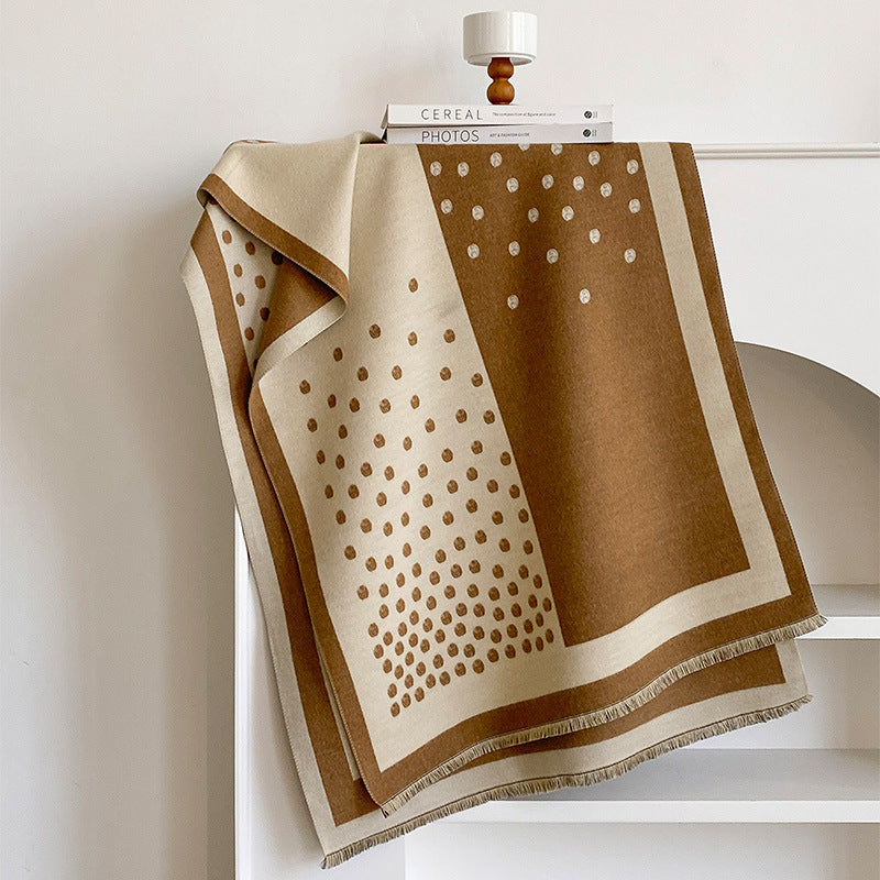 Reversible Polka Dot Shawl Wrap - DippedShop Wholesale - #1267