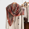 Plaid Triangle Scarf Wrap - DippedShop Wholesale - #7331