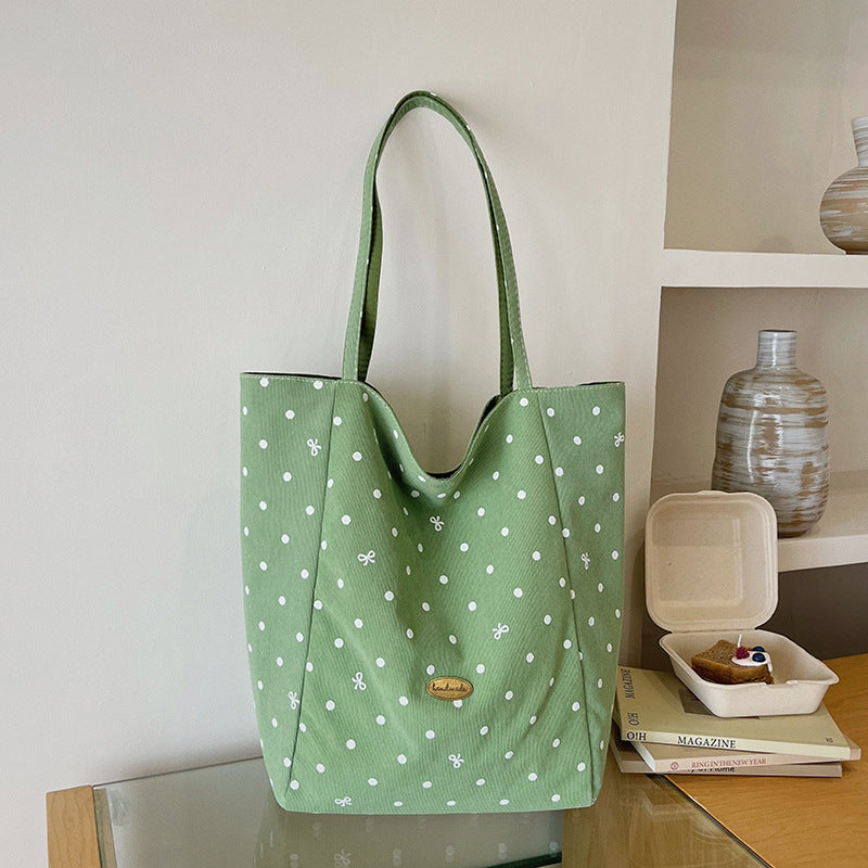 Fresh Polka Dots Large Capacity Shoulder Bag 6W10BBG2482