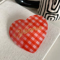 Sweet Printed Heart Acetate Hair Clip6W6HPN104