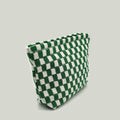 Large Plaid Knit Makeup Bag - DippedShop Wholesale - #2883