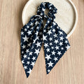 American Flag Bowknot Stretchy Scrunchies Hair Tie 8BK6HSR23L