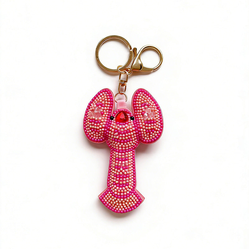 Creative Beaded Shell Pendant Keychain Bag Charm 6W10BBC826