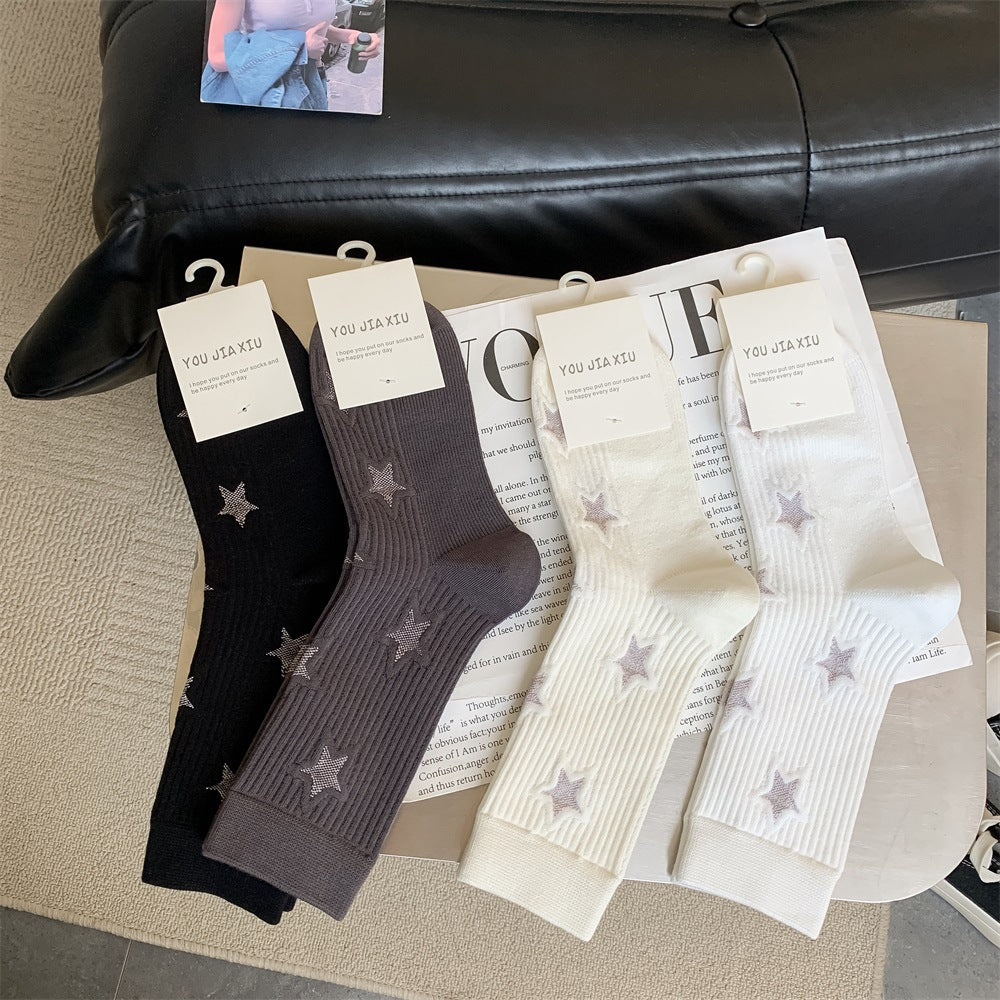 Star Simple Ribbed Daily Socks DP25A458