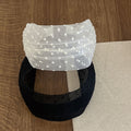 Elegant Polka Dots Lace Mesh Wide Headband 6W6HBD292