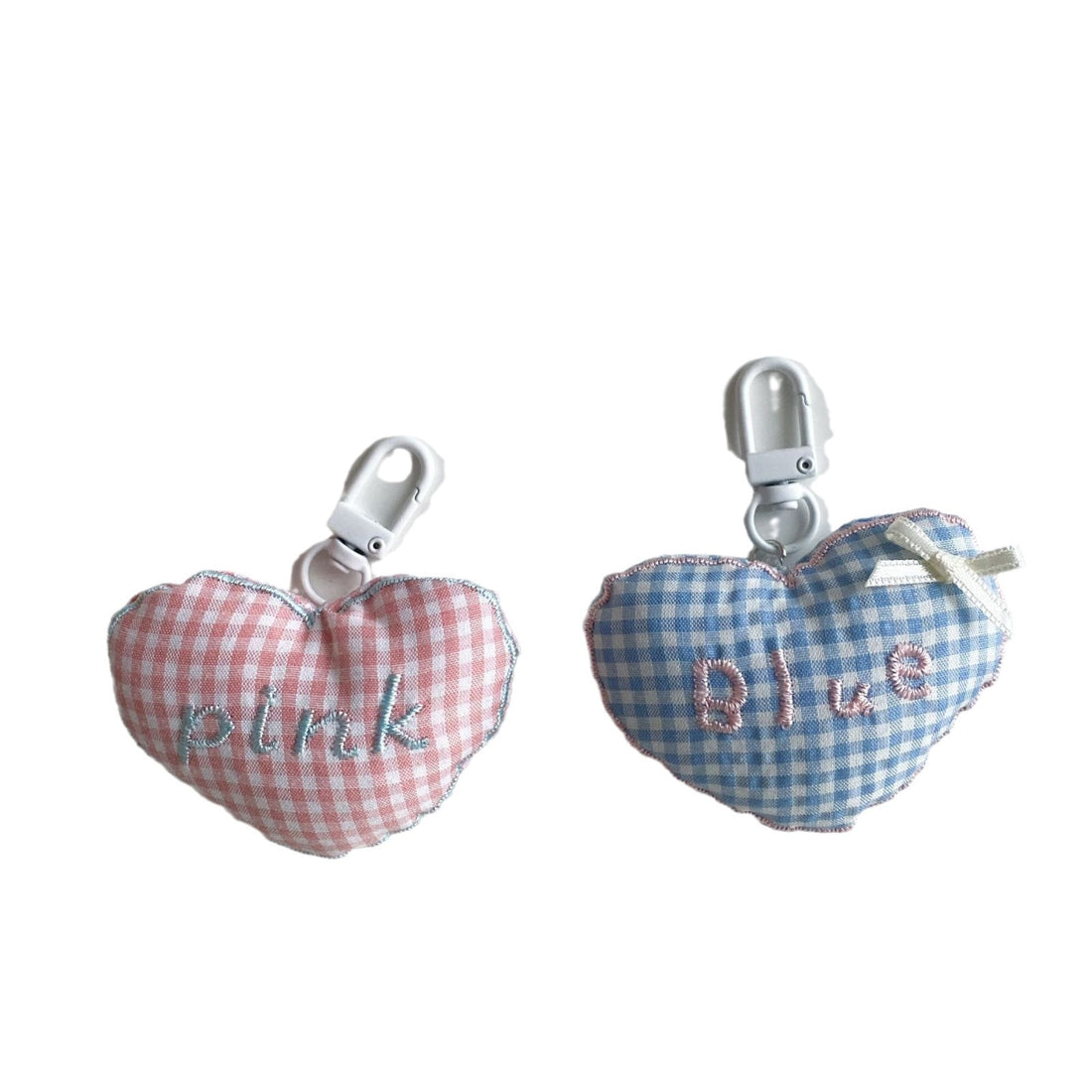 Sweet  Checkered Heart Pendant Bag Charm DP25F587