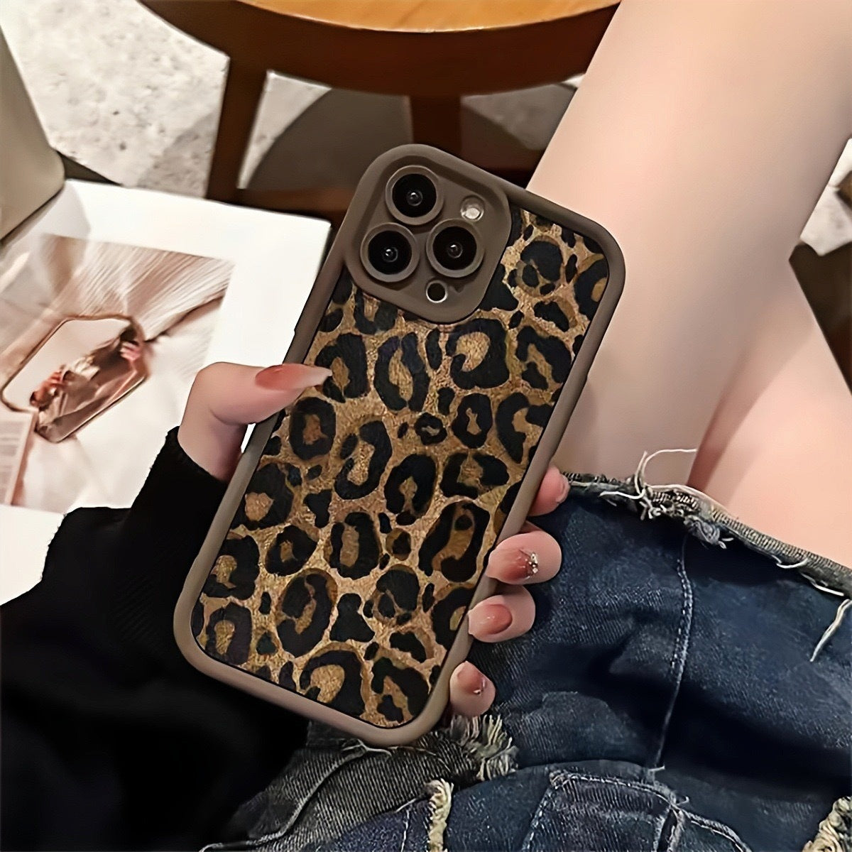 Leopard Print Shockproof Protection Phone Case for iPhone 6Z13HPC205
