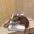 Stylish Hand Woven Hollow Bells Shoulder Bag 8CW6BBG513T
