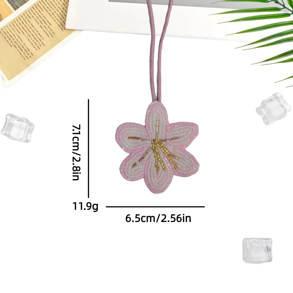 Sweet Handmade Beads Floral Pendant Bag Charm 6W10BBC806