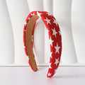 Retro USA Flag Pattern Wide Hair Band 8AS6HBD66L