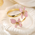 Vinatge Enamel Floral Gold Pla - DippedShop Wholesale - #0883