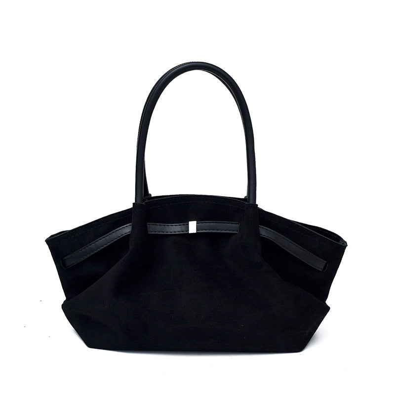 Casual Suede Large Capacity Ruched Tote Bag 6W10BBG1868