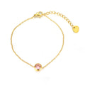 Fashion Gold Plated Cubic Zirconia Chain Bracelet 6W6JBR517