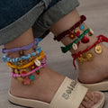 Boho Handmade Woven Flower Charm Scarf Anklet 6W6JBR747