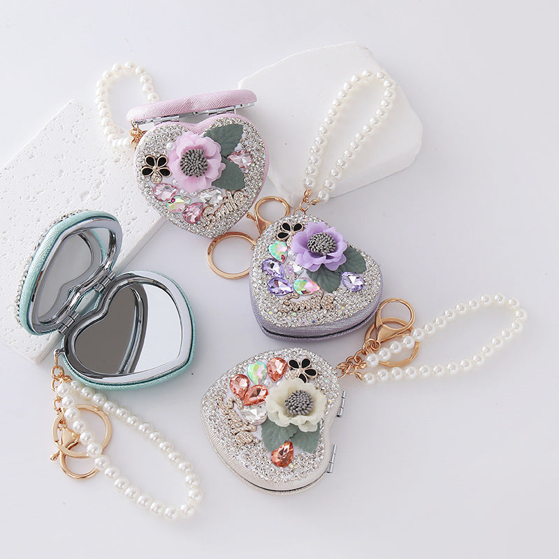 3D Floral Rhinestone Bag Charm - DippedShop Wholesale - #6755
