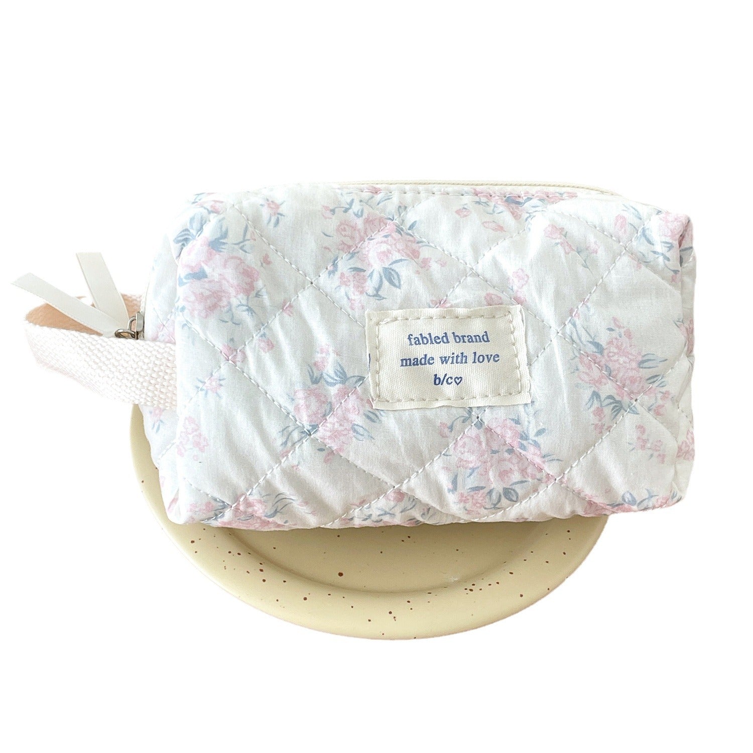 Floral Quilted Cosmetic Bag - DippedShop Wholesale - #5139