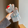 Cute Cartoon Thicken Plush Warm Knit Gloves 6W6GLO109