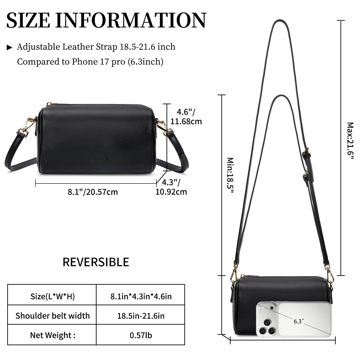Simple Soft PU Leather Pillow Crossbody Bag 6W10BBG2409