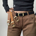 Casual Solid Color PU Wide Waist Belt 6W6JBT219