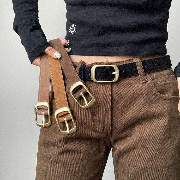 Casual Solid Color PU Wide Waist Belt 6W6JBT219