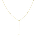 Gold Plated Rhinestone Y-Necklace - DippedShop Wholesale - #5795