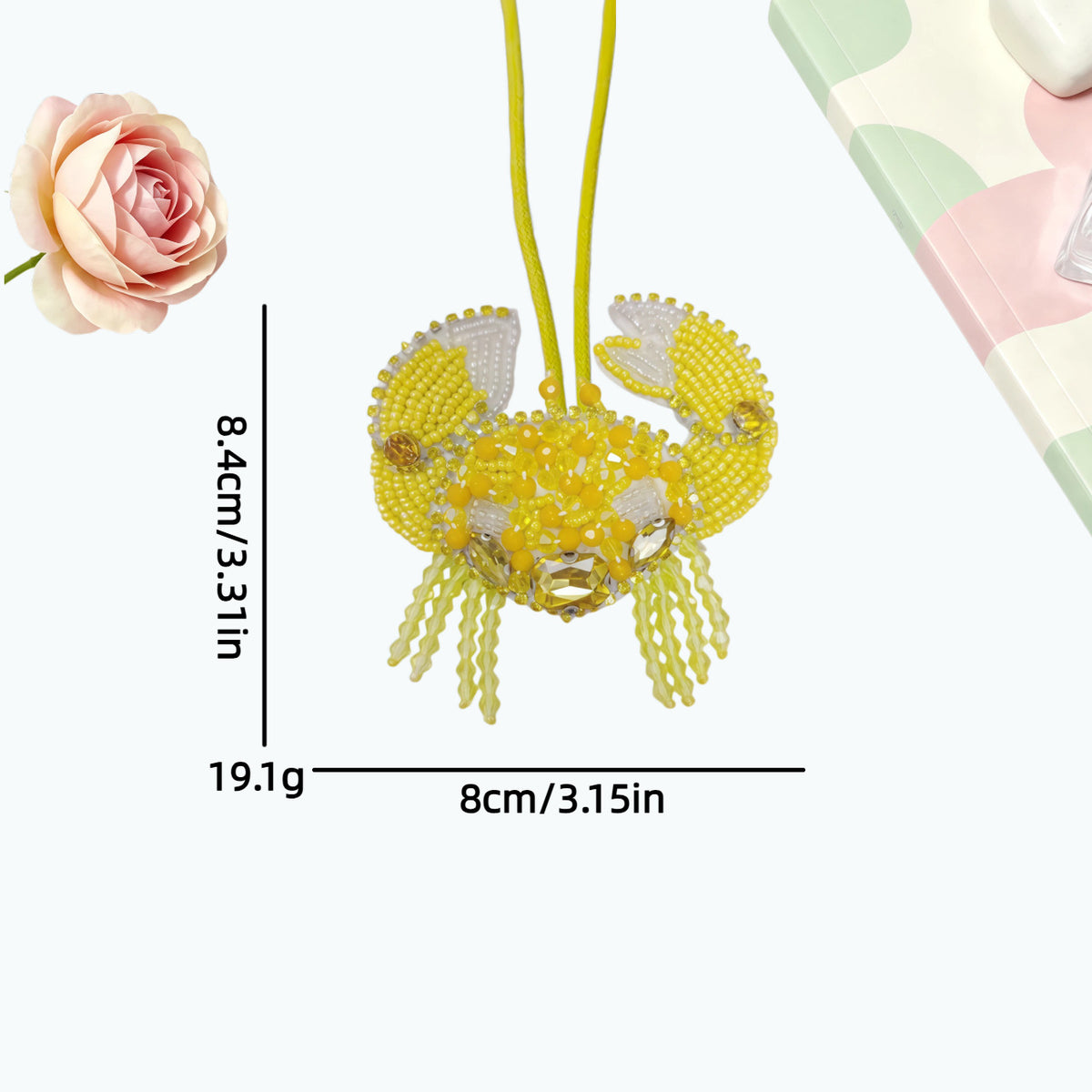 Creative Handmade Beads Jellyfish Bag Charm 6W10BBC799