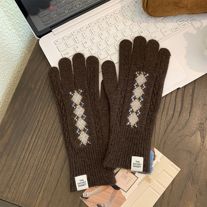 Trendy Cable Knit Christmas Touchscreen Warm Gloves 6W6GLO108