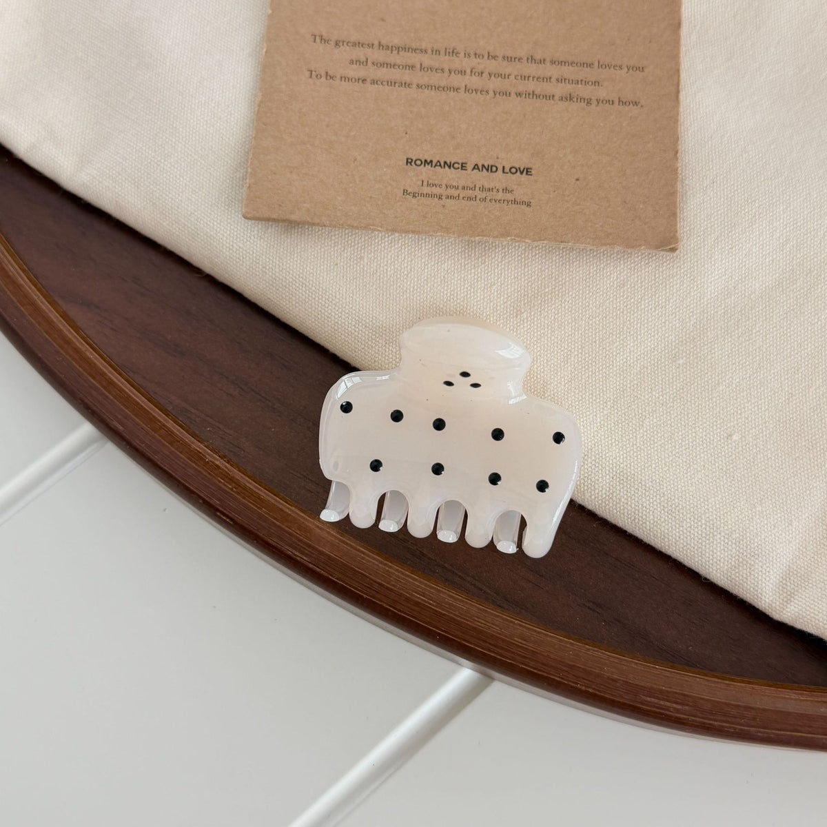 Cute Polka Dot Mini Square Hair Claw 6W6HCP1627