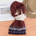 Jacquard Beaded Knit Scarf - DippedShop Wholesale - #8643