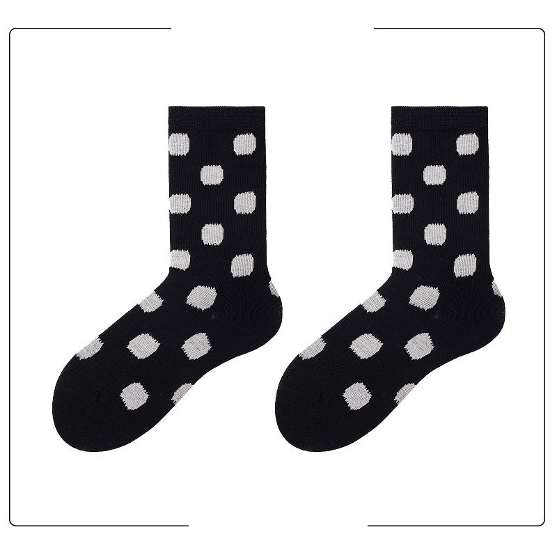 Polka Dot Slouch Crew Socks - DippedShop Wholesale - #5891