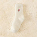 Soft Christmas Embroidered Fuzzy Socks 6W8FSO902
