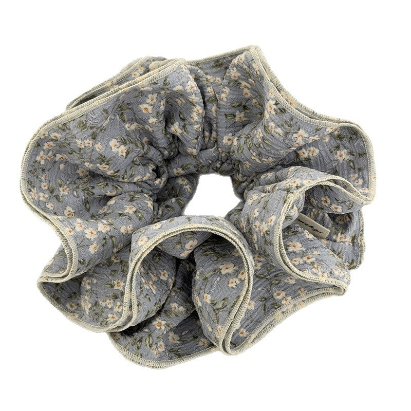 Sweet Floral Print Ruffled Hair Scrunchies 6W6HSR358