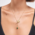 Sporty Style Cubic Zirconia Ball Pendnat Necklace 6W6JNC410L