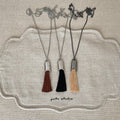 Minimalist Silver Plated Tassel Pendant Necklace 6W6JNC678