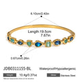Trendy Gold Plated Cubic Zirconia Bangle Bracelet 6W6JBR599