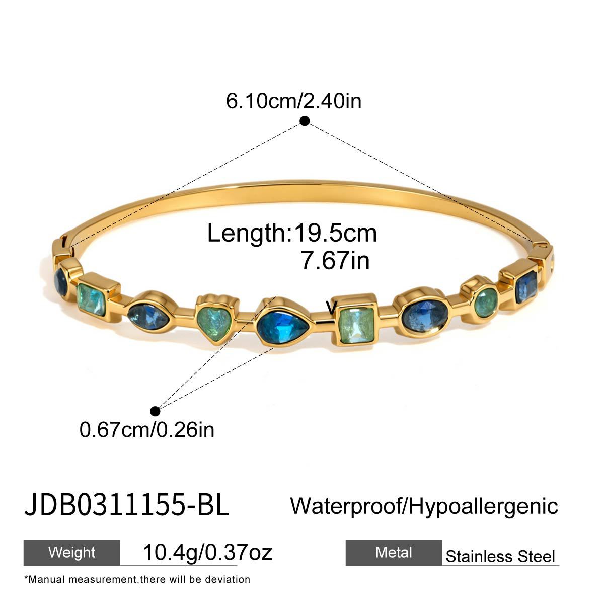 Trendy Gold Plated Cubic Zirconia Bangle Bracelet 6W6JBR599