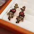 Vintage Gold Plated Rhinestone Tree Leaf Choker Necklace 6W6JNC968