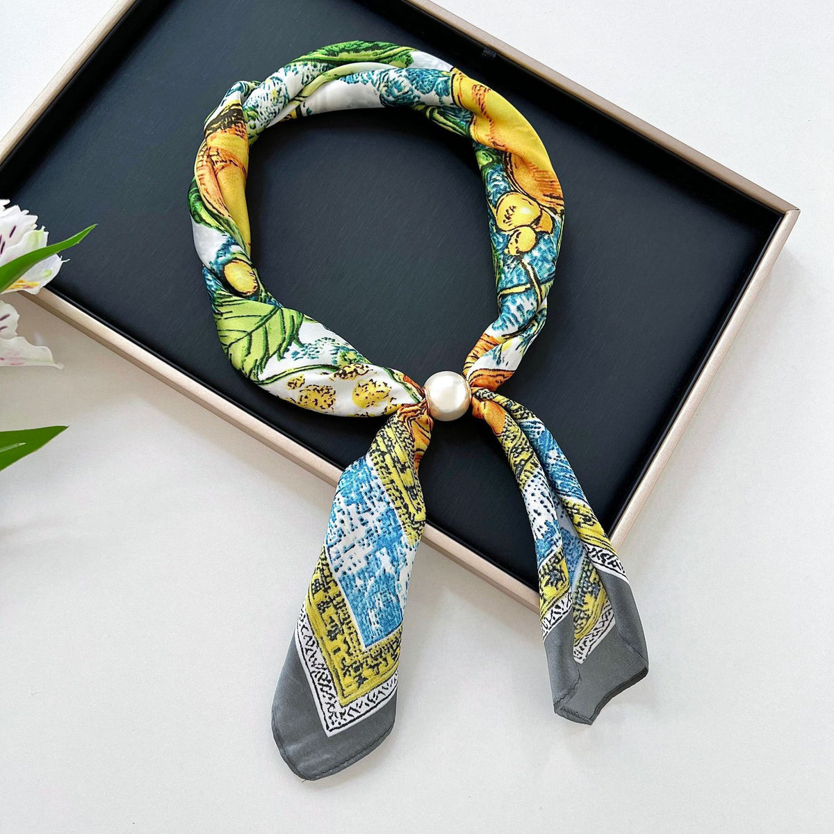 Polka Dot Silk Scarf - DippedShop Wholesale - #8131