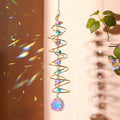 Creative Iridescent Crystal Ball Spiral Hanging Suncatcher MK2CZAS6H7HLS66