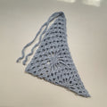Minimalist Solid Color Crochet Bandana Headscarf MK2BK6W6HHS09