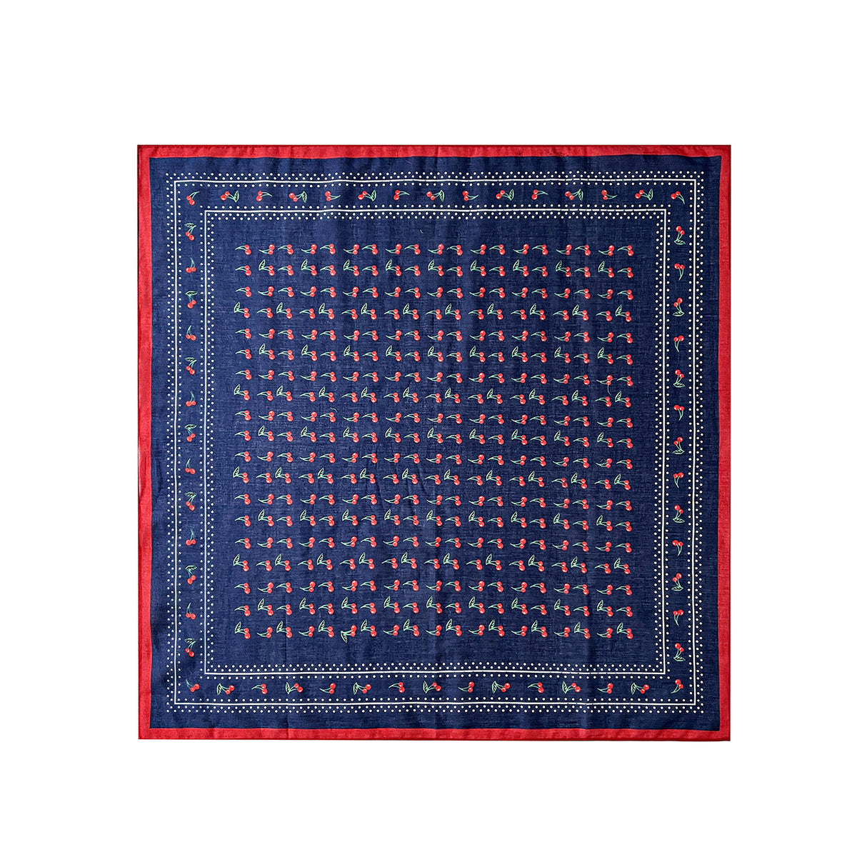 Cherry Print Silk Scarf - DippedShop Wholesale - #8771