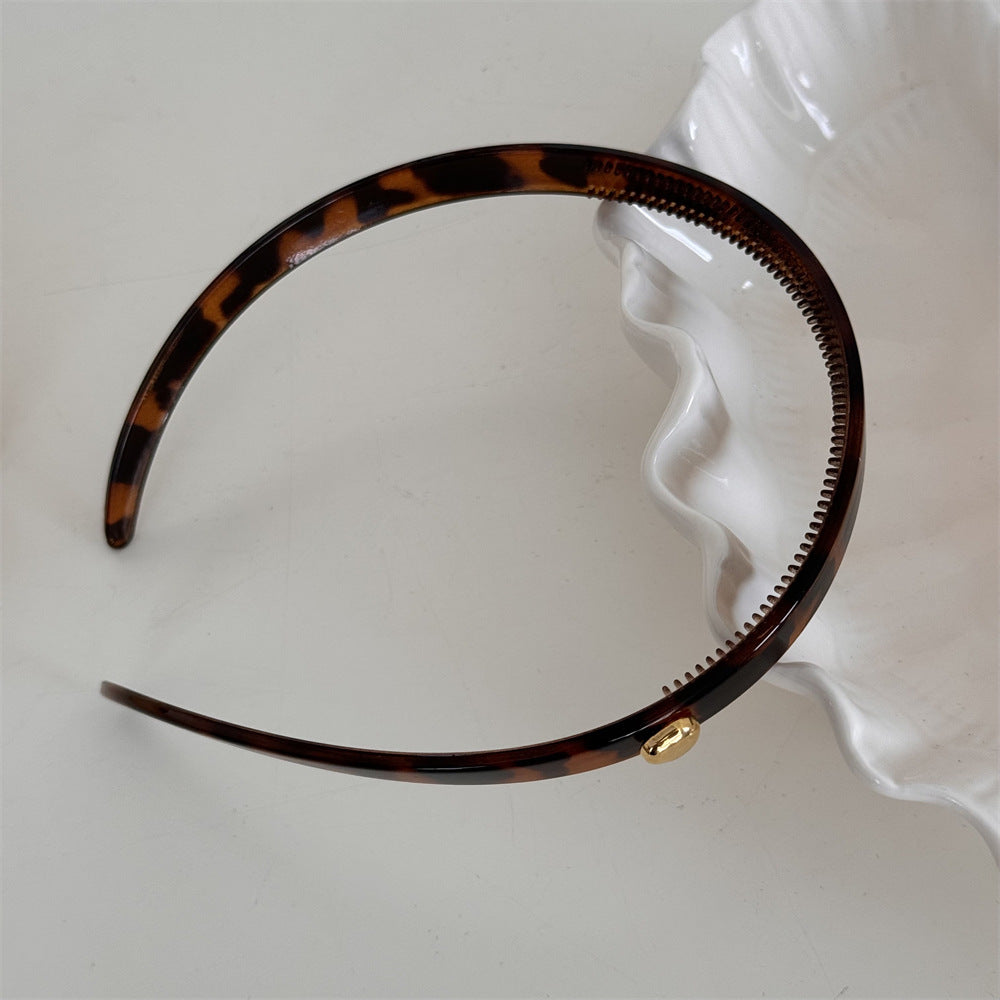 Retro Leopard Pattern Gold Bean Decor Headband 6W6HBD400